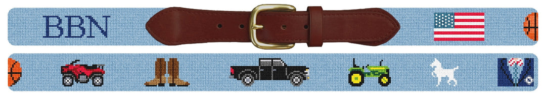 Custom Needlepoint Belt