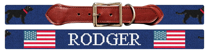 Custom Needlepoint Dog Collar