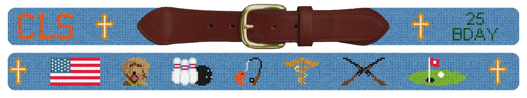 Custom Needlepoint Belt