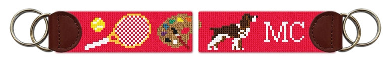 Custom Needlepoint Key Fob