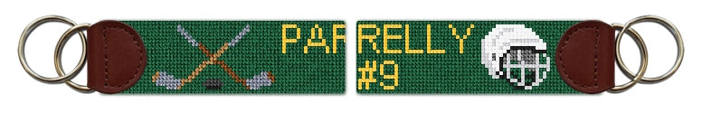 Custom Needlepoint Key Fob