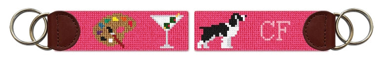 Custom Needlepoint Key Fob