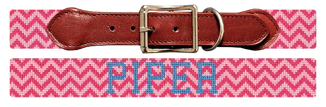 Custom Needlepoint Dog Collar