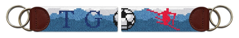 Custom Needlepoint Key Fob