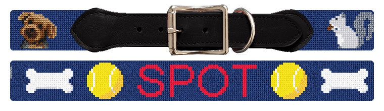 Custom Needlepoint Dog Collar