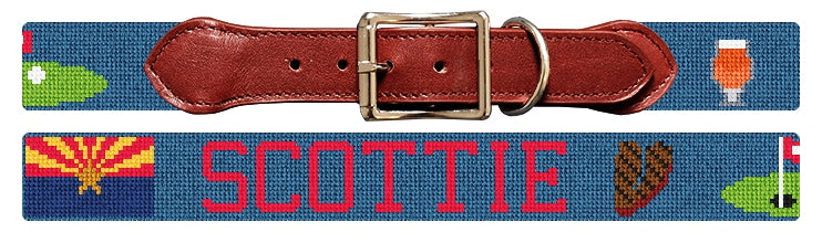 Custom Needlepoint Dog Collar