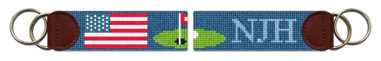 Custom Needlepoint Key Fob
