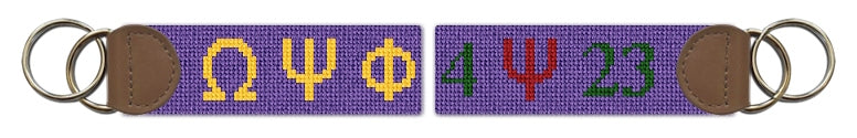 Custom Needlepoint Key Fob