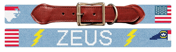 Custom Needlepoint Dog Collar
