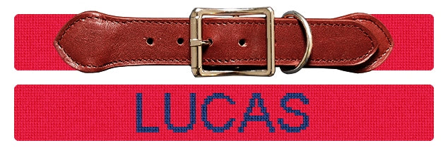 Custom Needlepoint Dog Collar