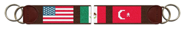 Custom Needlepoint Key Fob
