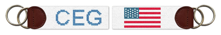 Custom Needlepoint Key Fob