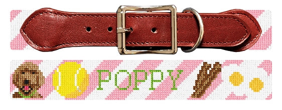 Custom Needlepoint Dog Collar