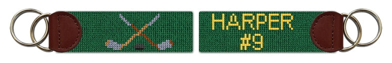 Custom Needlepoint Key Fob