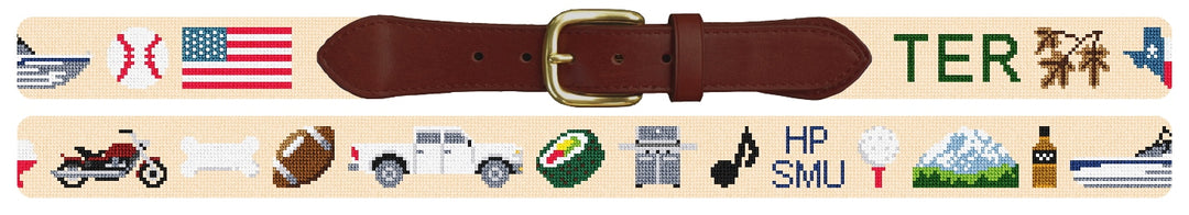 Custom Needlepoint Belt