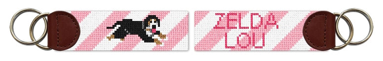 Custom Needlepoint Key Fob