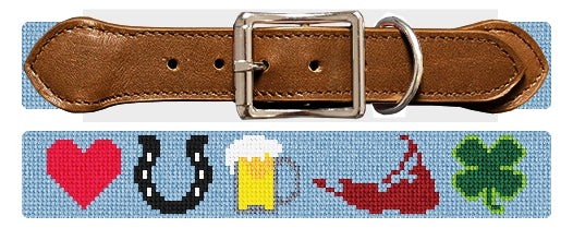 Custom Needlepoint Dog Collar