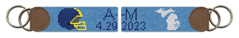 Custom Needlepoint Key Fob
