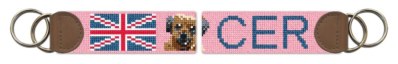 Custom Needlepoint Key Fob