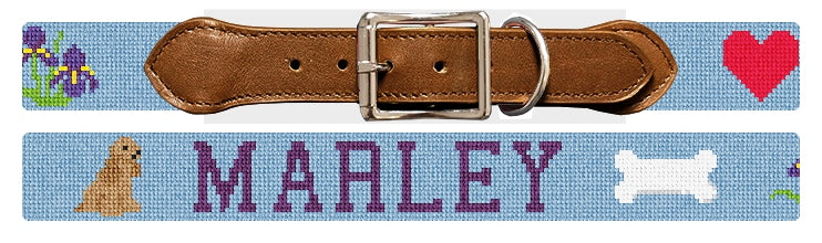 Custom Needlepoint Dog Collar