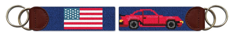 Custom Needlepoint Key Fob