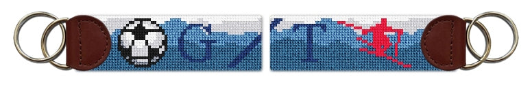 Custom Needlepoint Key Fob