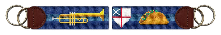 Custom Needlepoint Key Fob