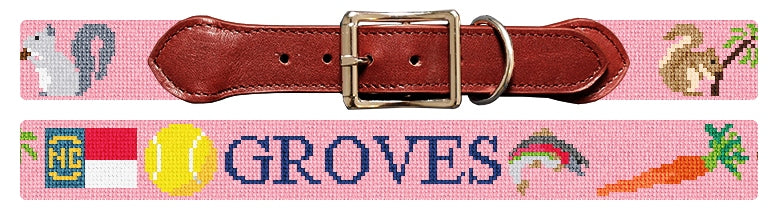 Custom Needlepoint Dog Collar