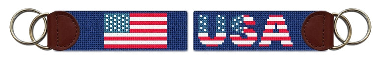 Custom Needlepoint Key Fob