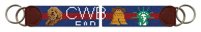 Custom Needlepoint Key Fob