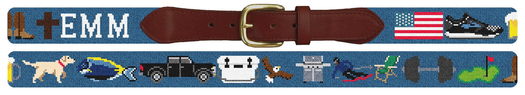 Custom Needlepoint Belt