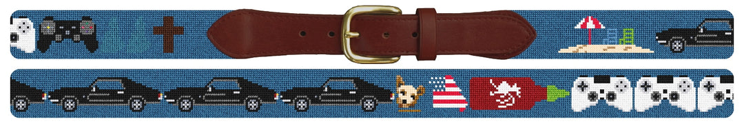 Custom Needlepoint Belt