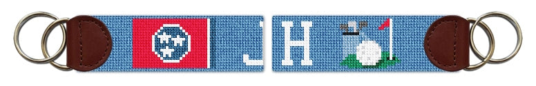 Custom Needlepoint Key Fob