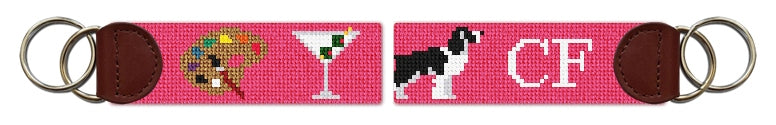 Custom Needlepoint Key Fob