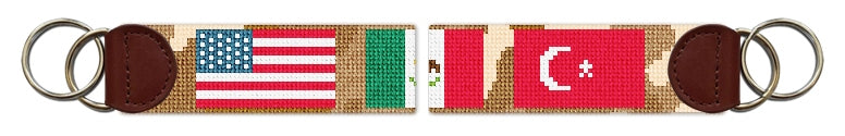 Custom Needlepoint Key Fob