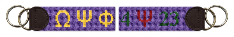 Custom Needlepoint Key Fob