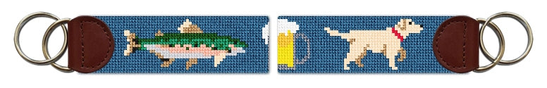 Custom Needlepoint Key Fob