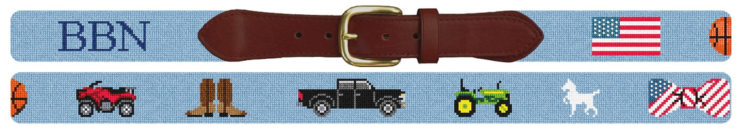 Custom Needlepoint Belt