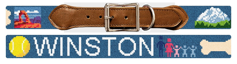Custom Needlepoint Dog Collar