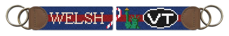 Custom Needlepoint Key Fob