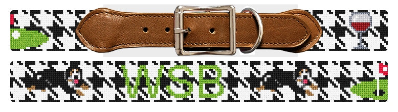 Custom Needlepoint Dog Collar