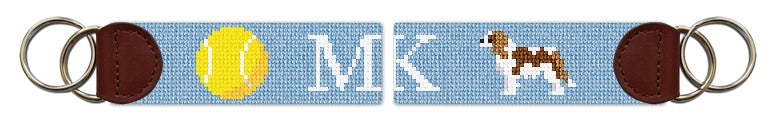 Custom Needlepoint Key Fob