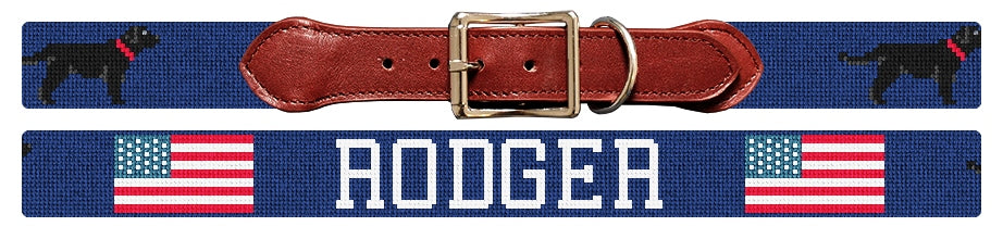 Custom Needlepoint Dog Collar