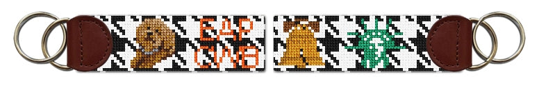 Custom Needlepoint Key Fob