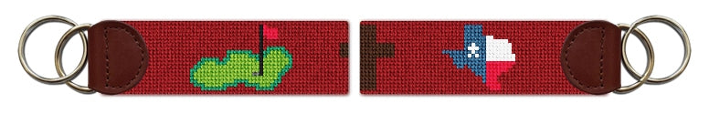 Custom Needlepoint Key Fob