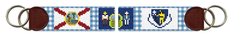 Custom Needlepoint Key Fob