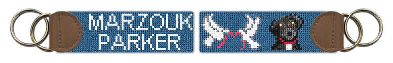 Custom Needlepoint Key Fob