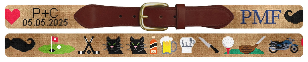Custom Needlepoint Belt