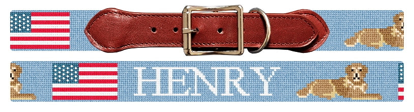 Custom Needlepoint Dog Collar