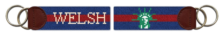 Custom Needlepoint Key Fob